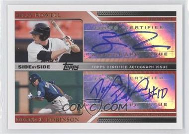 2011 Topps Pro Debut - Side by Side Dual Autographs - Gold #DA-RR - Billy Rowell, Derrick Robinson /25