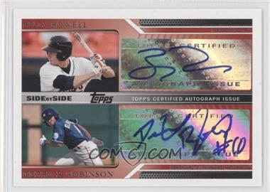 2011 Topps Pro Debut - Side by Side Dual Autographs #DA-RR - Billy Rowell, Derrick Robinson