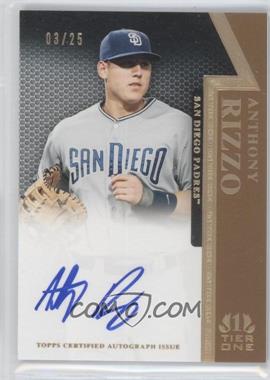 2011 Topps Tier One - On the Rise Autograph - Gold #OR-AR - Anthony Rizzo /25