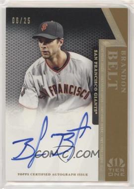 2011 Topps Tier One - On the Rise Autograph - Gold #OR-BB - Brandon Belt /25