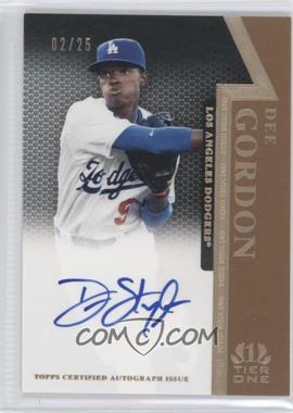 2011 Topps Tier One - On the Rise Autograph - Gold #OR-DG - Dee Gordon /25