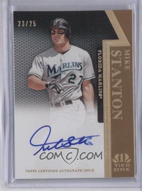 2011 Topps Tier One - On the Rise Autograph - Gold #OR-MS - Giancarlo Stanton /25