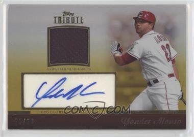 2011 Topps Tribute - Autograph Relic - Gold #TAR-YA2 - Yonder Alonso /20