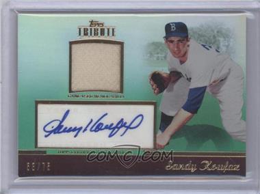 2011 Topps Tribute - Autograph Relic - Green #TAR-SK - Sandy Koufax /75