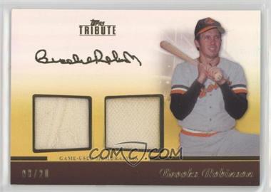 2011 Topps Tribute - Dual Relic - Gold #TDR-BRO - Brooks Robinson /20