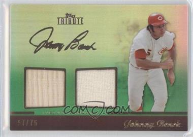 2011 Topps Tribute - Dual Relic - Green #TDR-JB - Johnny Bench /75