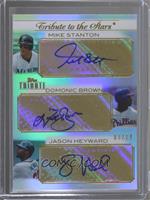 Giancarlo Stanton, Domonic Brown, Jason Heyward #/24