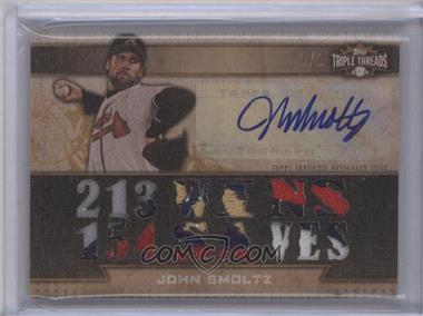 2011 Topps Triple Threads - Autograph Relic - Wood #TTAR-103 - John Smoltz /1