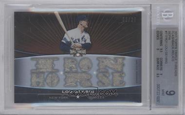 2011 Topps Triple Threads - Flashback Relics - Sepia #TTFR-21 - Lou Gehrig /27 [BGS 9 MINT]