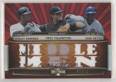 2011 Topps Triple Threads - Relic Combos #TTRC-2 - Hanley Ramirez, Troy Tulowitzki, Jose Reyes /36
