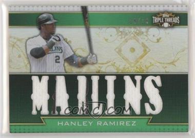 2011 Topps Triple Threads - Triple Relics - Emerald #TTR-61 - Hanley Ramirez /18 [Noted]