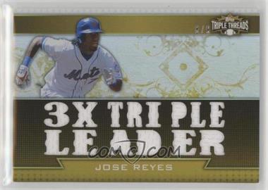 2011 Topps Triple Threads - Triple Relics - Gold #TTR-112 - Jose Reyes /9