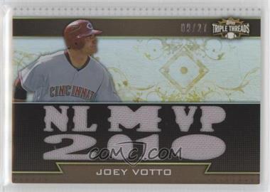 2011 Topps Triple Threads - Triple Relics - Sepia #TTR-71 - Joey Votto /27