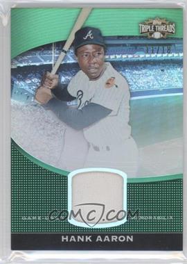 2011 Topps Triple Threads - Unity Relic - Emerald #TTUSR-46 - Hank Aaron /18