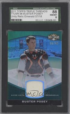 2011 Topps Triple Threads - Unity Relic - Emerald #TTUSR-96 - Buster Posey /18 [SGC 88 NM/MT 8]