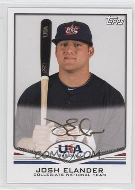 2011 Topps USA Baseball Team - Autographs - Gold Ink #USA-A3 - Josh Elander /25
