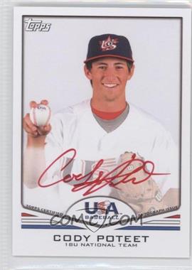 2011 Topps USA Baseball Team - Autographs - Red Ink #USA-A60 - Cody Poteet /99