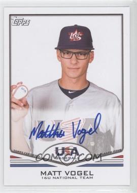 2011 Topps USA Baseball Team - Autographs #USA-A42 - Matt Vogel