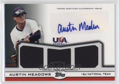 2011 Topps USA Baseball Team - Triple Relics - Autographs #ATR-AME - Austin Meadows /64