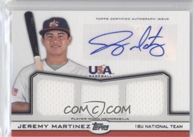 2011 Topps USA Baseball Team - Triple Relics - Autographs #ATR-JM - Jeremy Martinez /214