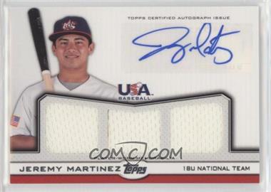 2011 Topps USA Baseball Team - Triple Relics - Autographs #ATR-JM - Jeremy Martinez /214