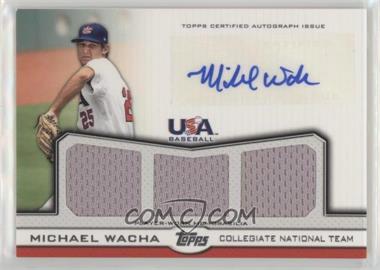 2011 Topps USA Baseball Team - Triple Relics - Autographs #ATR-MW - Michael Wacha /214