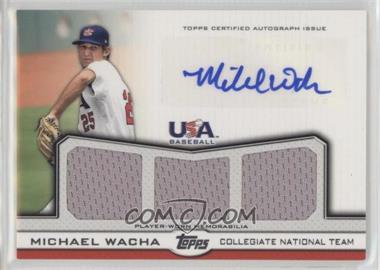 2011 Topps USA Baseball Team - Triple Relics - Autographs #ATR-MW - Michael Wacha /214