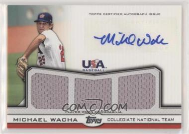 2011 Topps USA Baseball Team - Triple Relics - Autographs #ATR-MW - Michael Wacha /214