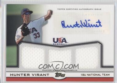 2011 Topps USA Baseball Team - Triple Relics - Gold Autographs #ATR-HV - Hunter Virant /10