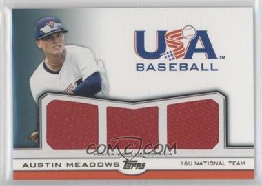 2011 Topps USA Baseball Team - Triple Relics - Gold #TR-AME - Austin Meadows /10