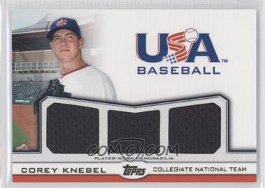 2011 Topps USA Baseball Team - Triple Relics - Gold #TR-CK - Corey Knebel /10