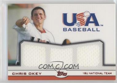 2011 Topps USA Baseball Team - Triple Relics - Red #TR-CO - Chris Okey /25