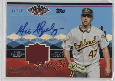 2011 Topps Update Series - All-Star Stitches Autographed Relics #ASAR6 - Gio Gonzalez /25