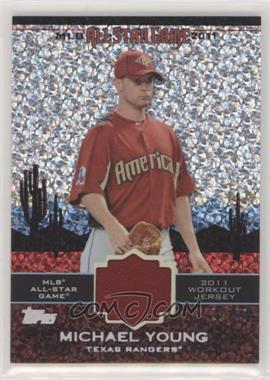 2011 Topps Update Series - All-Star Stitches Relics - Platinum #AS-17 - Michael Young /60