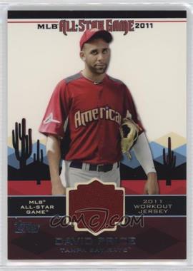 2011 Topps Update Series - All-Star Stitches Relics #AS-68 - David Price