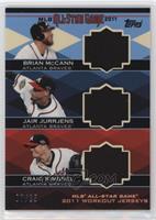 Brian McCann, Jair Jurrjens, Craig Kimbrel #/25