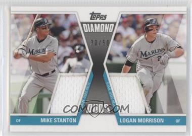 2011 Topps Update Series - Diamond Duos - Dual Relic #DDR-13 - Logan Morrison, Giancarlo Stanton /50