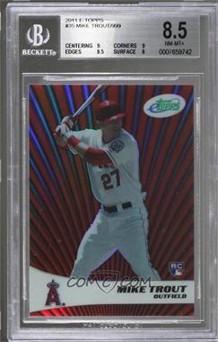 2011 eTopps - [Base] #35 - Mike Trout /999 [BGS 8.5 NM‑MT+]