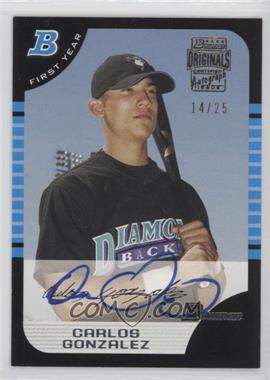 2012 Bowman - Autographed Rookie Originals #316 - Carlos Gonzalez /25