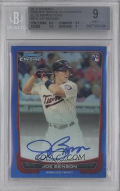 2012 Bowman - [Base] - Chrome Blue Refractor Rookie Autographs #215 - Joe Benson /250 [BGS 9 MINT]