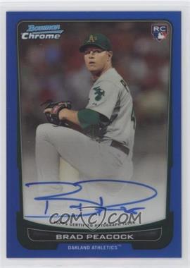 2012 Bowman - [Base] - Chrome Blue Refractor Rookie Autographs #216 - Brad Peacock /250