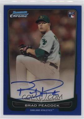 2012 Bowman - [Base] - Chrome Blue Refractor Rookie Autographs #216 - Brad Peacock /250