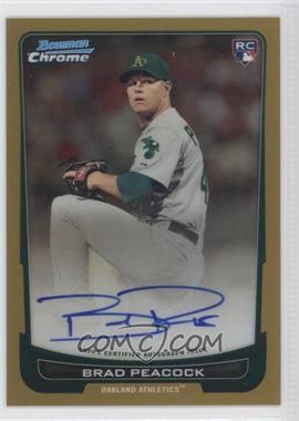 2012 Bowman - [Base] - Chrome Gold Refractor Rookie Autographs #216 - Brad Peacock /50