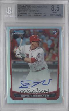 2012 Bowman - [Base] - Chrome Refractor Rookie Autographs #214 - Devin Mesoraco /500 [BGS 8.5 NM‑MT+]