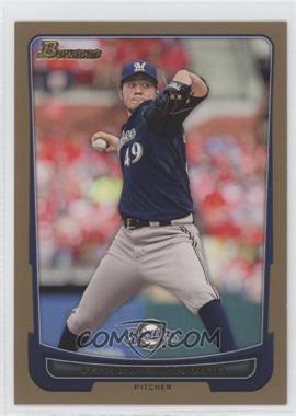 2012 Bowman - [Base] - Gold Border #113 - Yovani Gallardo