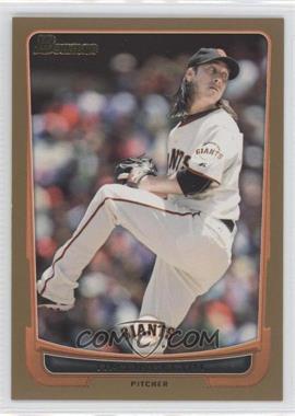 2012 Bowman - [Base] - Gold Border #139 - Tim Lincecum