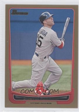 2012 Bowman - [Base] - Gold Border #141 - Dustin Pedroia