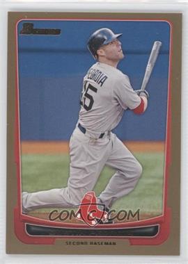 2012 Bowman - [Base] - Gold Border #141 - Dustin Pedroia