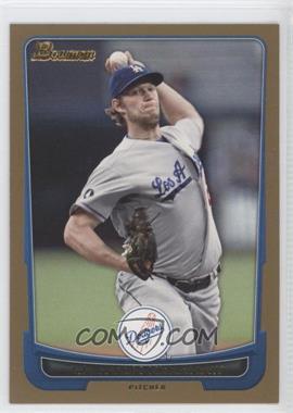 2012 Bowman - [Base] - Gold Border #151 - Clayton Kershaw