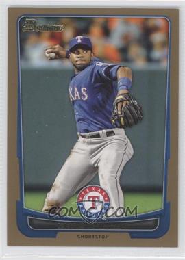 2012 Bowman - [Base] - Gold Border #153 - Elvis Andrus